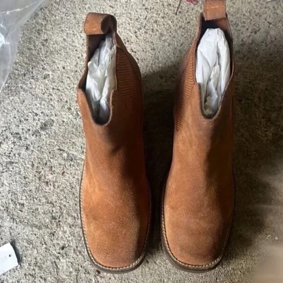 New Diba Sereta Suede Bootie Cognac Size 6 - Picture 4 of 4